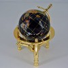 Unique Art 80-GT-BLACK-GOLD 6-Inch by Black Onyx Ocean Mini Table