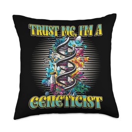 Genetic Science Gene Sequencing DNA Geneticist Throw Pillow