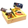 Hitseon Couch Cup Holder Tray, Handy Silicone Bamboo Couch Caddy