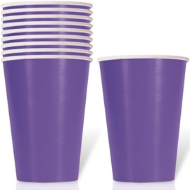 Unique Industries Neon Purple Premium Disposable Paper Cups - 12 oz (10 Count) | Ideal For Parties, Events & Celebrations