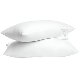 Digital Decor 100% Cotton Luxury Hotel Pillows King Size Set of 2, Cooling Down Alternative Bed Pillows for Sleeping, Hypoallergenic Soft Supportive Pillows for Side & Back, Made in USA, 36" x 20"