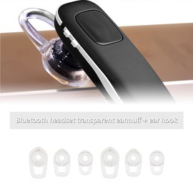 eMagTech 2 Sets Ohrhaken und Ohrhaken kompatibel mit Plantronics Wireless Bluetooth Kopfhörer S M L 3 Größen Kopfhörer Ohrstöpsel und Ohrring transparent