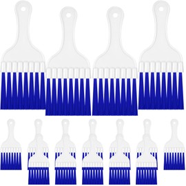 Boao 16 Packs Coil Brush Air Conditioner Condenser Refrigerator Cleaning HVAC Coil Cleaner Small Plastic Whisk Brush (Blue)