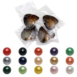 50PCS Freshwater Round Pearls in Oysters, Oysters with Pearl Inside Love Wish Pearl Oysters with Pearl Bulk for Jewelry Making or Birthday Gifts (7-8mm)