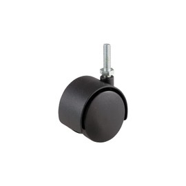 Shepherd Hardware 9672 2-Inch Office Chair Caster, Twin Wheel, 5/16-Inch Threaded Stem Diameter, 75-Lb Load Capacity,Black