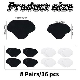 8 Paar Fersenschutz für Schuhe,Selbstklebend Schuh Fersenpolster,Fersenschutz Reparatur Patch,Schuh Ferse Reparatur Set,Sneaker ReparaturPatch,Heel Pads,Schuhreparatur Ferse,Schutz vor Fersen Löchern