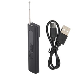 Wireless Signal Detector 5 Levels Sensitivity Accurate Pen Shape Mini Camera Bug Finder for GPS Tracking Device Black