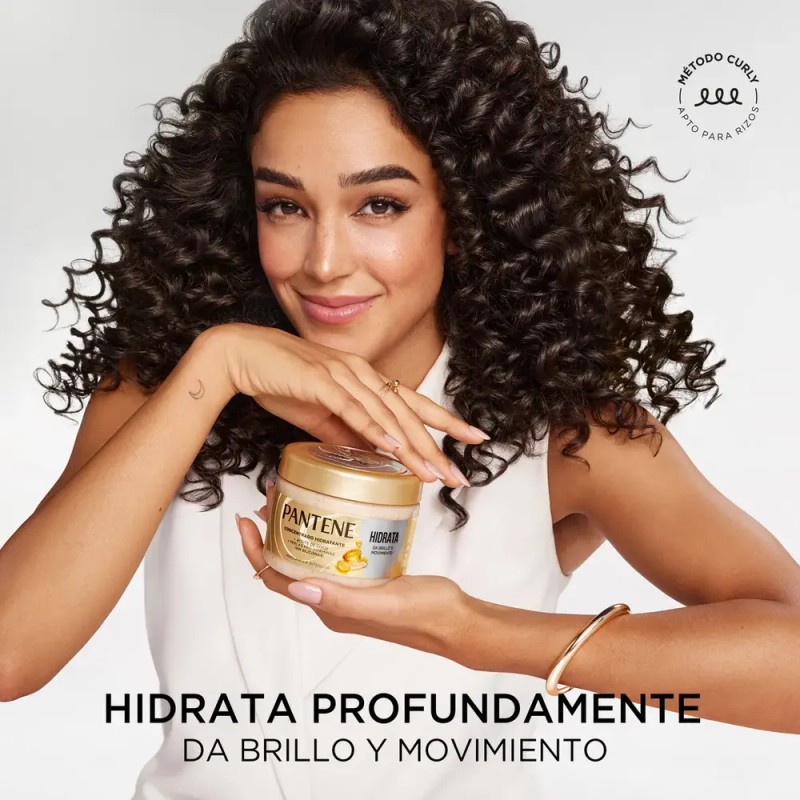 Mascarilla para cabello Pantene Hidrata, da Brillo y Movimiento con