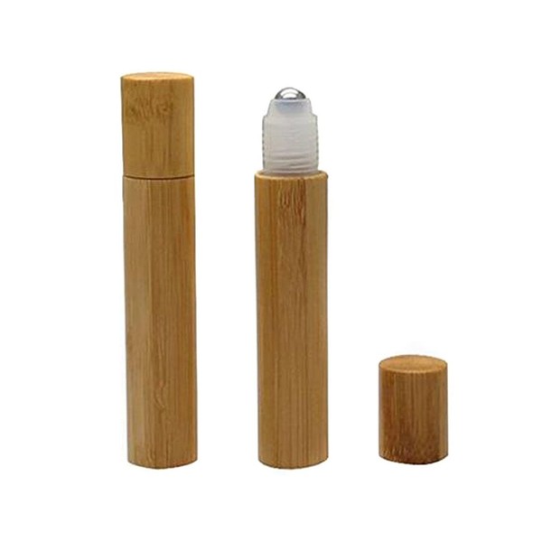 ericotry 2PCS 15ml Bamboo Empty Roll on Bottles Essential Oil
