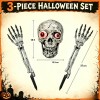 QZNICE - Decoración De Esqueleto De Halloween Para Jardín Con