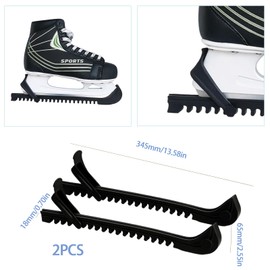 JazRvr Blade Protectors Ice Skates, 1 Pair Adjustable Figure Skating Blade Protectors, Universal Ice Skate Protection for Children and Adults, Black
