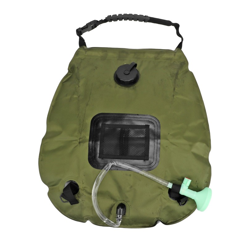 Green 20L Solar Heating Shower Bag Foldable PVC Folding Camping