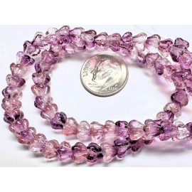 Czech Bead, 50 Ultra Amethyst Czech Glass 6x4mm Baby Bell Cone Flower with 0.8mm Hole