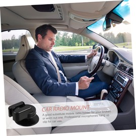 Operitacx Vehicle Hand Microphone Holder Clip Durable Car Mic Holder for Stable Mounting Easy Installation for Radio and Handheld Microphones Vehicles