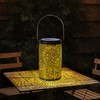 NBQQ Solar-Powered Iron Art Lantern - Two Lighting Modes Waterproof