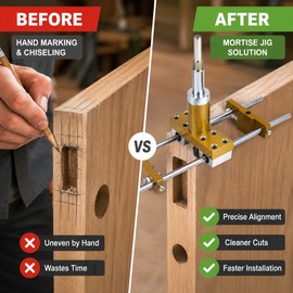 Door Lock Mortise Jig Kit for Wooden Doors – Precision Hole Opener Tool for Lock Installation & Carpentry