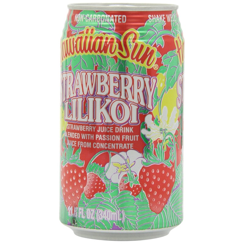 Hawaiian Sun Lilikoi, Strawberry, 11.5-Ounce (Pack of 24)