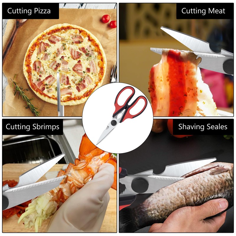 Left Handed Kitchen Scissors, Bailaipor Left Hand Kitchen Poultry Shears