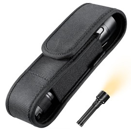 JEYORZY Tactical Flashlight Bag Holster, Flashlight Holster Holder Cover Nylon Holster for Outdoor Hunting Camping Hiking