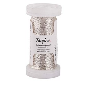 Rayher 2426022 - Filo ad effetto, diametro 0,25 mm, colore: argento, bobina da 60 m, in sacchetto SB