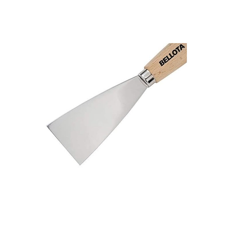 Bellota 5893-100 Stainless Steel Spatula with Wooden Handle 100 mm