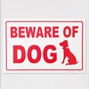 Beware of Dog Red High Contrast Warning Safety Door Sign