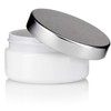 2 oz White Low Profile PET Plastic Jar (BPA Free)