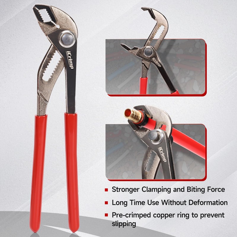 iCrimp Angle Head F1807 PEX Pipe Crimping Tool for Copper
