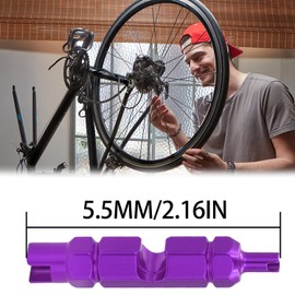 EKIND Valve Core Remover Tool Kit Bike and Car Valve Core Repair Tool for Presta/Schrader Tube (1Pcs, Purple)
