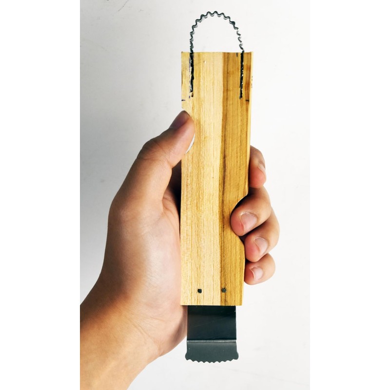 Small Size Wooden Handle Coconut Grater - Durable Sharp Stainless