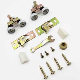 ACEPLANET Pocket Door Commercial Grade Hanger Fits Johnson Part #1125 & Upgrades #1500 Hardware Kit, 1" Nylon Ball Bearing, 1-1/4" C.T.C, Min. 1" Thick Doors, 200lbs Capacity