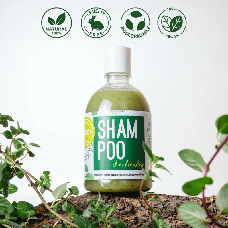 Kokos Organic, Shampoo De Hierbas Natural, Caída De Cabello