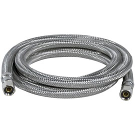 Certified Appliance Accessories Ice Maker Water Line, 4 Feet, PVC Core with Premium Braided Stainless Steel