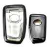 iJDMTOY Glossy Black TPU Key Fob Cover w/Button Cover Panel