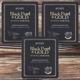 Petite Fe Eye Moisturizing Eye Patch Black Pearl Gold Hydrogel Mask Pack (3) 32g (5 packs) / 쁘띠페 눈가 보습 아이 패치 흑진주 골드 하이드로겔 마스크팩 3개 32g 5개입