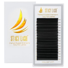 Easy Fan Lash Extensions by STACY LASH | C Curl Eye Lashes | Easy Fanning Lashes 3D 4D 5D 6D 7D 10D | Volume Set | 16-Rows Lash Tray | Eyelash Extension Supplies for Lash Tech |C-0.05-11mm
