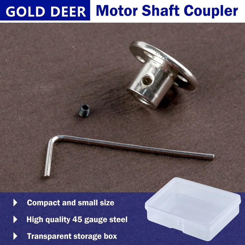 GOLD DEER 6mm Inner Dia Flange Coupling Connector with Hex