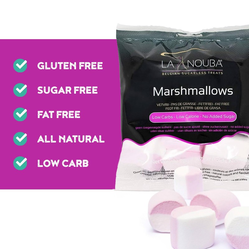 La Nouba Sugar-Free Marshmallows – 2.7 oz. Pack – Low