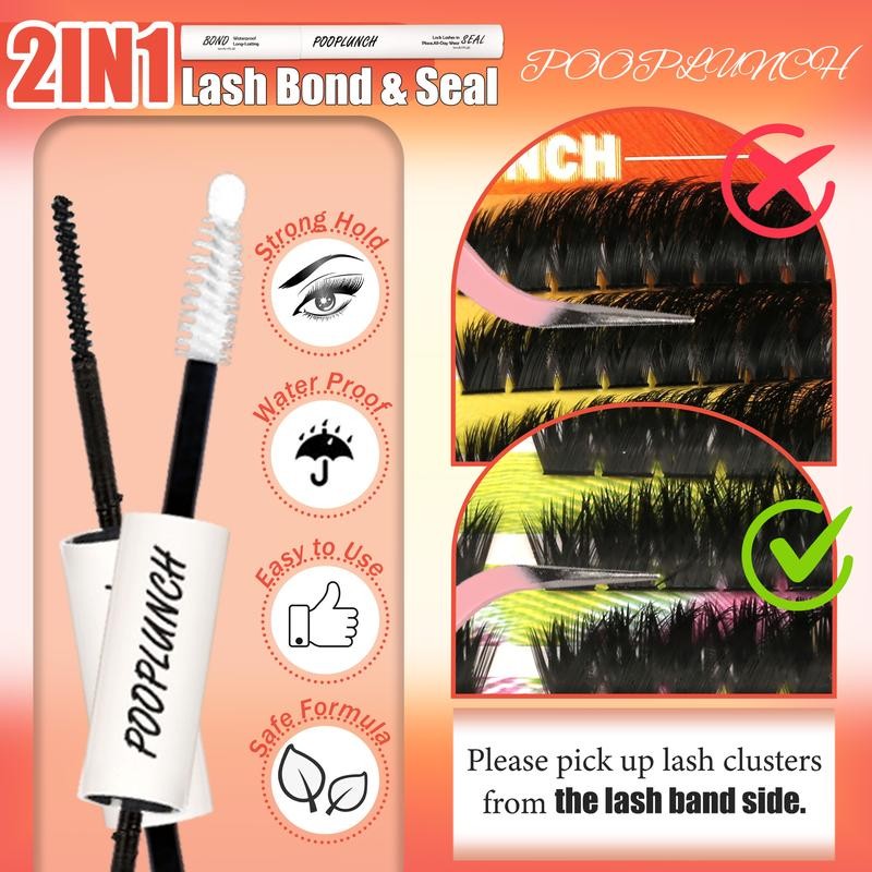 Eyelashes Beginner Friendly Clusters Kit Dramatic Eyelashes Extension Kit ,
