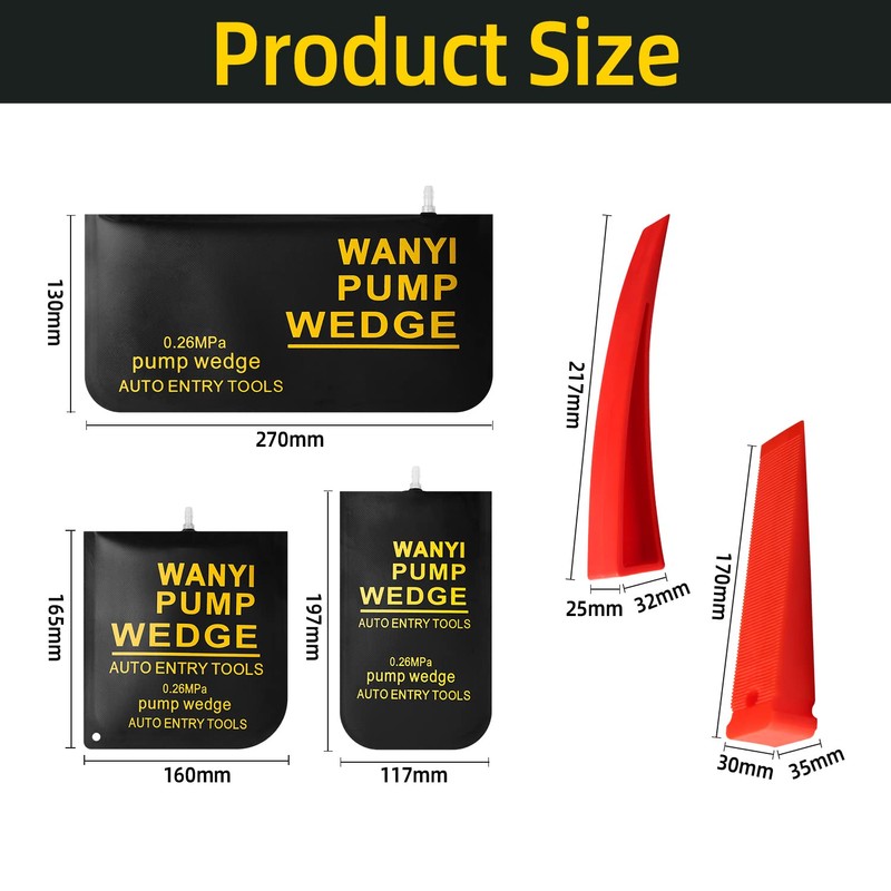 WANYIG Air Wedge, Strength TPU Product, 6-Piece Set, Air Jack,