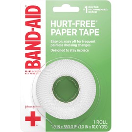 BAND-AID® Brand HURT-FREE® Paper Tape 1INX10YDS, 1 COUNT