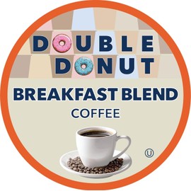 Double Donut Breakfast Blend Fresh Medium Roast Coffee SingleServe Pods for Keurig K Cup Brewer Machines 20 Capsules per Box