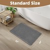 PADOOR Checkered Bath Mat Super Absorbent Non Slip Bath Mats
