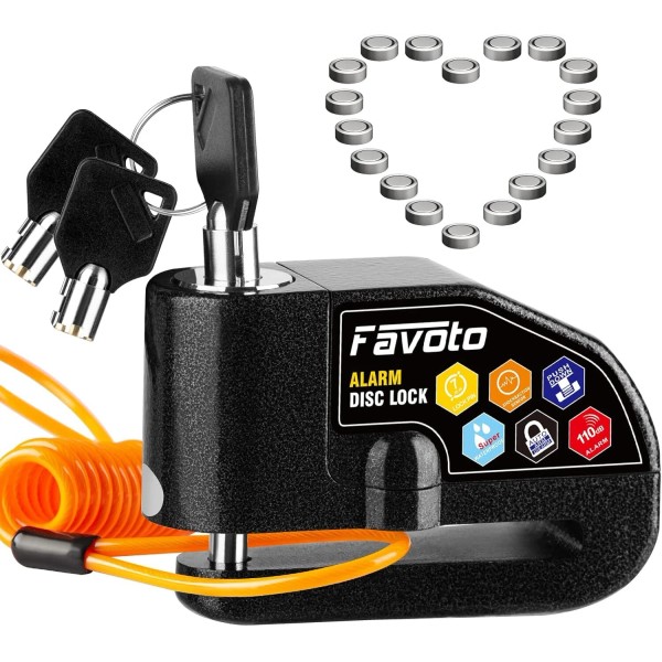 No Brand Favoto Alarm Disc Lock, 3 Keys and 18