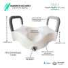 Aumento Incremento De Baño Wc Agarradera Apoya Brazos Seguro