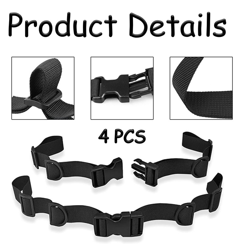 Pddenality 4 PCS Chest Strap for Backpack, Adjustable Backpack Chest