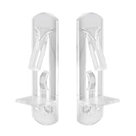 Uenhoy 20 Pcs Plastic Locking Shelf Pins, Clear Self-Locking Shelf Support Pegs 6mm Cabinet Shelf Clips Shelf Pegs Fits 6mm Diameter Hole & 3/4" Thick Shelves