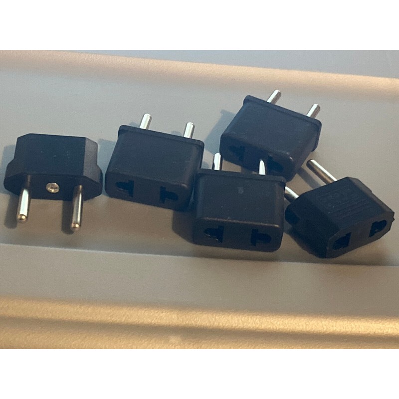 5 PCS EU Euro Europe to US USA Power Jack