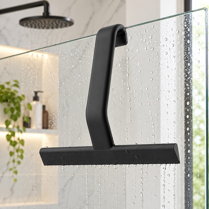 Silicone Shower Squeegee for Glass Doors, Windows & Mirrors –