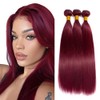 18VD 99J Straight Human Hair Extensions 12 14 16